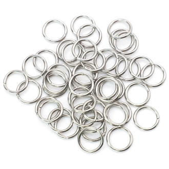 Соединительное кольцо из нерж.стали одинарное 6х1,2 мм +-300 шт. Платина