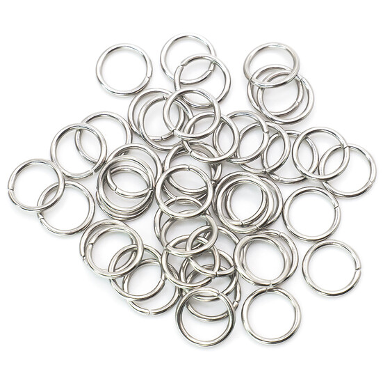 Соединительное кольцо из нерж.стали одинарное 6х1,2 мм +-300 шт. Платина