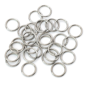 Соединительное кольцо из нерж.стали одинарное 10х1,0 мм Платина +-150 шт.