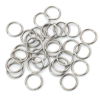 Соединительное кольцо из нерж.стали одинарное 10х1,0 мм Платина +-150 шт.