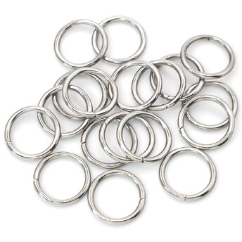 Соединительное кольцо из нерж.стали одинарное 14х1,5 мм Платина +-50 шт.