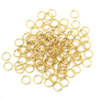 Соединительное кольцо из нерж.стали одинарное 10х1,0 мм Золото +-30 шт.