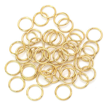 Соединительное кольцо из нерж.стали одинарное 12х1,2 мм Золото +-10 шт.