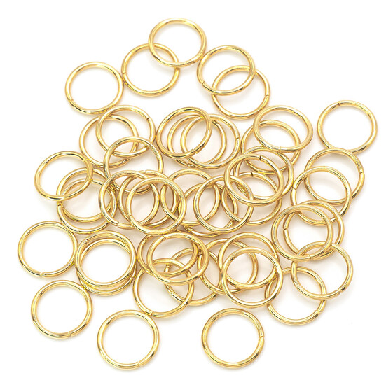 Соединительное кольцо из нерж.стали одинарное 12х1,2 мм Золото +-10 шт.
