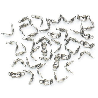 Каллоты из нержавеющей стали окончания 5х2 мм Платина +-50 шт.