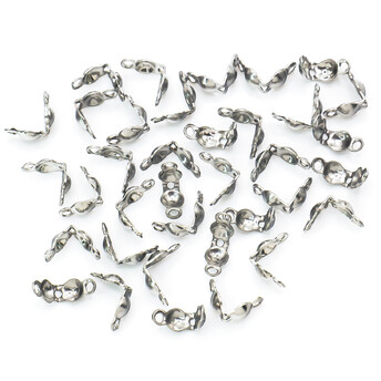 Каллоты из нержавеющей стали окончания 6х3 мм Платина +-50 шт.