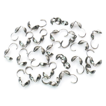 Каллоты с крючком из нержавеющей стали окончания 9х4 мм Платина +-50 шт.