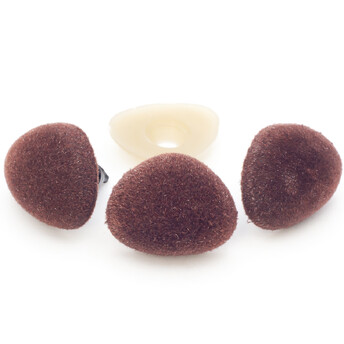 Бархатные носики для игрушек 10х11 мм +-30 шт. Коричневый