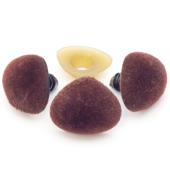 Бархатные носики для игрушек 13х18 мм +-20 шт. Коричневый