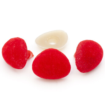 Бархатные носики для игрушек 13х18 мм +-20 шт. Красный