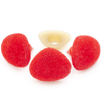 Бархатные носики для игрушек 18х24 мм +-15 шт. Красный