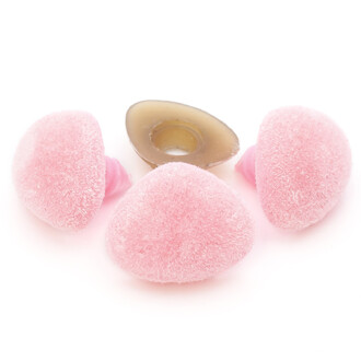 Бархатные носики для игрушек 16х21 мм +-15 шт. Розовый