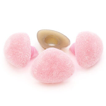 Бархатные носики для игрушек 16х21 мм +-15 шт. Розовый