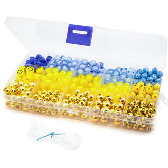 Набор для изготовления украшений №6 17х10х2 см 15 ячеек ±139 г (±600 шт.)