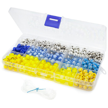 Набор для изготовления украшений №7 17х10х2 см 15 ячеек ±139г (±557 шт.)