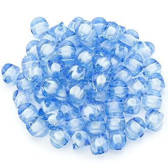 Бусины пластиковые квадратные 10 мм Синий +-25 г (+-55 шт.)