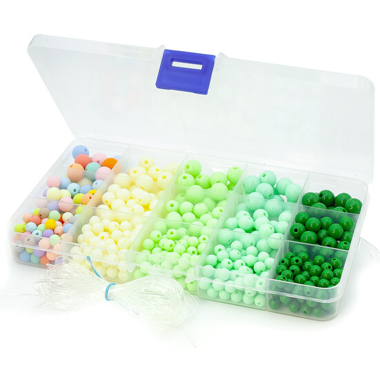 Набор для изготовления украшений №13 17х10х2 см 15 ячеек ±120 г (±600 шт.)