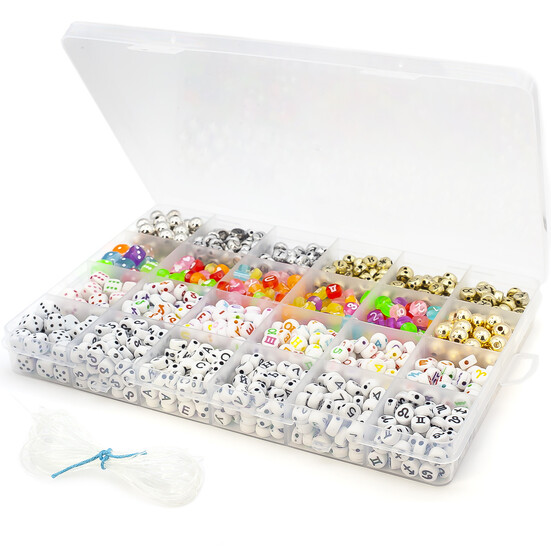 Набор для изготовления украшений №3 19х13х2 см 24 ячейки ±218 г (±1475 шт.)