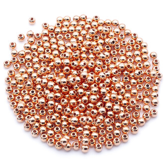 Бусины пластиковые под металл 3 мм Медный 15г (+-1700 шт.)