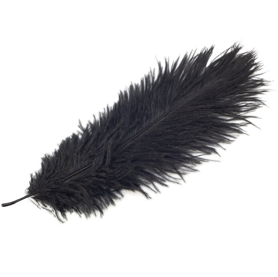 Перья страуса ЮАР 15-20 см 1 шт. Черный
