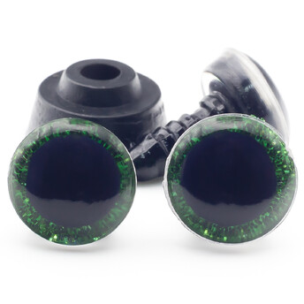 Глаза для игрушек блестящие 10 мм Зеленый 10 пар