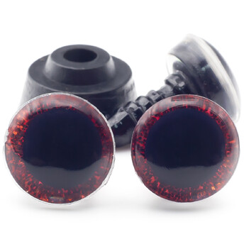 Глаза для игрушек блестящие 10 мм Красный 10 пар