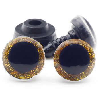 Глаза для игрушек блестящие 10 мм Золотистый 10 пар