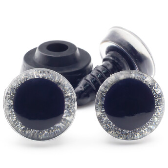 Глаза для игрушек блестящие 10 мм Серебристый 10 пар