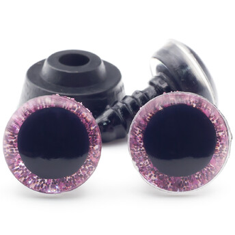 Глаза для игрушек блестящие 10 мм Розовый 10 пар