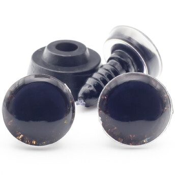 Глаза для игрушек блестящие 10 мм Коричневый 10 пар