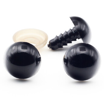 Глаза для игрушек 12 мм Черный 25 пар