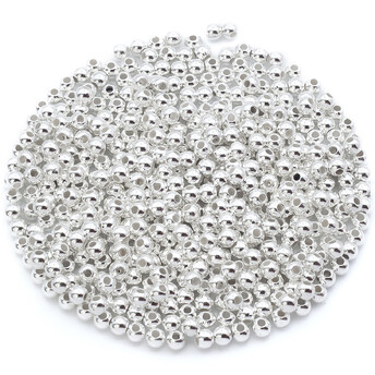 Бусины пластиковые круглые 12 мм Серебристый 25 г (+-25 шт.)