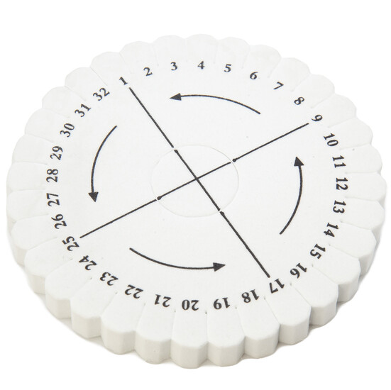 Набор Кумихимо для плетения Круглый + Квадратный 32/12 делений 100х10 мм Белый