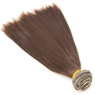 Волосы для кукол глянцевые прямые Каштан (№14) длина 15 см