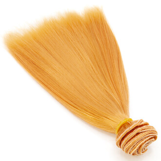 Волосы для кукол глянцевые прямые Рыжий (№16) длина 15 см