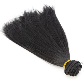 Волосы для кукол глянцевые прямые Темный шоколад (№28) длина 15 см