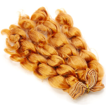 Волосы для кукол волнистые Рыжий (№16) длина 15 см