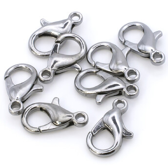 Карабин 12 мм Черный Никель в упаковке +-50 шт.