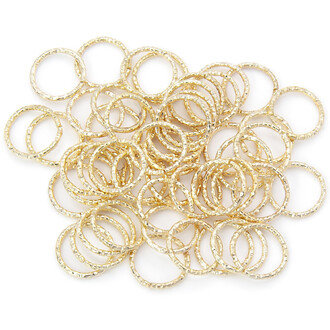 Соединительное кольцо рельефное одинарное 8х1,2 мм Золото +-50 шт.