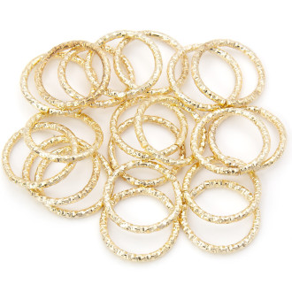 Соединительное кольцо рельефное одинарное 20х1,8 мм Золото +-20 шт.