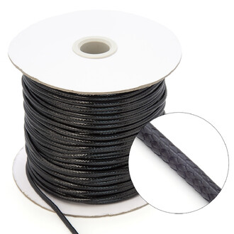 Шнур полиэстер 2 мм Черный 1 м
