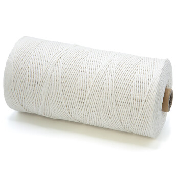 Канат для макраме веревка хлопковая 1 мм Натуральный +-450 м