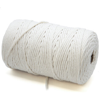 Канат для макраме веревка хлопковая 4 мм Натуральный +-100 м