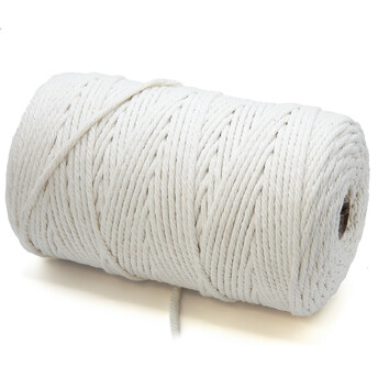 Канат для макраме веревка хлопковая 3 мм Натуральный +-200 м