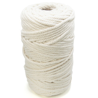 Канат для макраме веревка хлопковая 5 мм Натуральный +-100 м