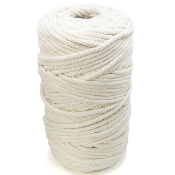 Канат для макраме веревка хлопковая 5 мм Натуральный +-100 м