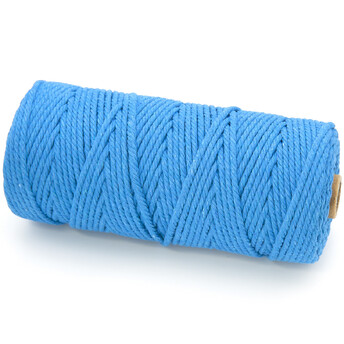Канат для макраме веревка хлопковая 2 мм Голубой +-200 м