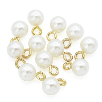 Подвеска жемчужина с петелькой, размер 8мм, в упаковке 10шт.