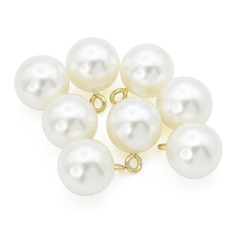 Подвеска жемчужина с петелькой, размер 12мм, в упаковке 10шт.