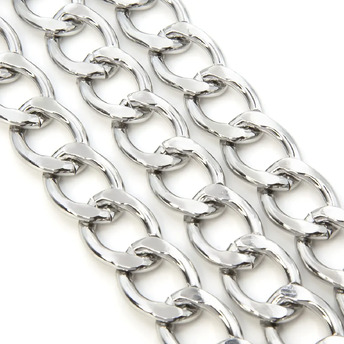 Ланцюг сумочний 20х15 мм Срібло ціна за 1м